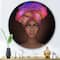 Designart - African American Woman with Turban VI - Modern Metal Circle Wall Art